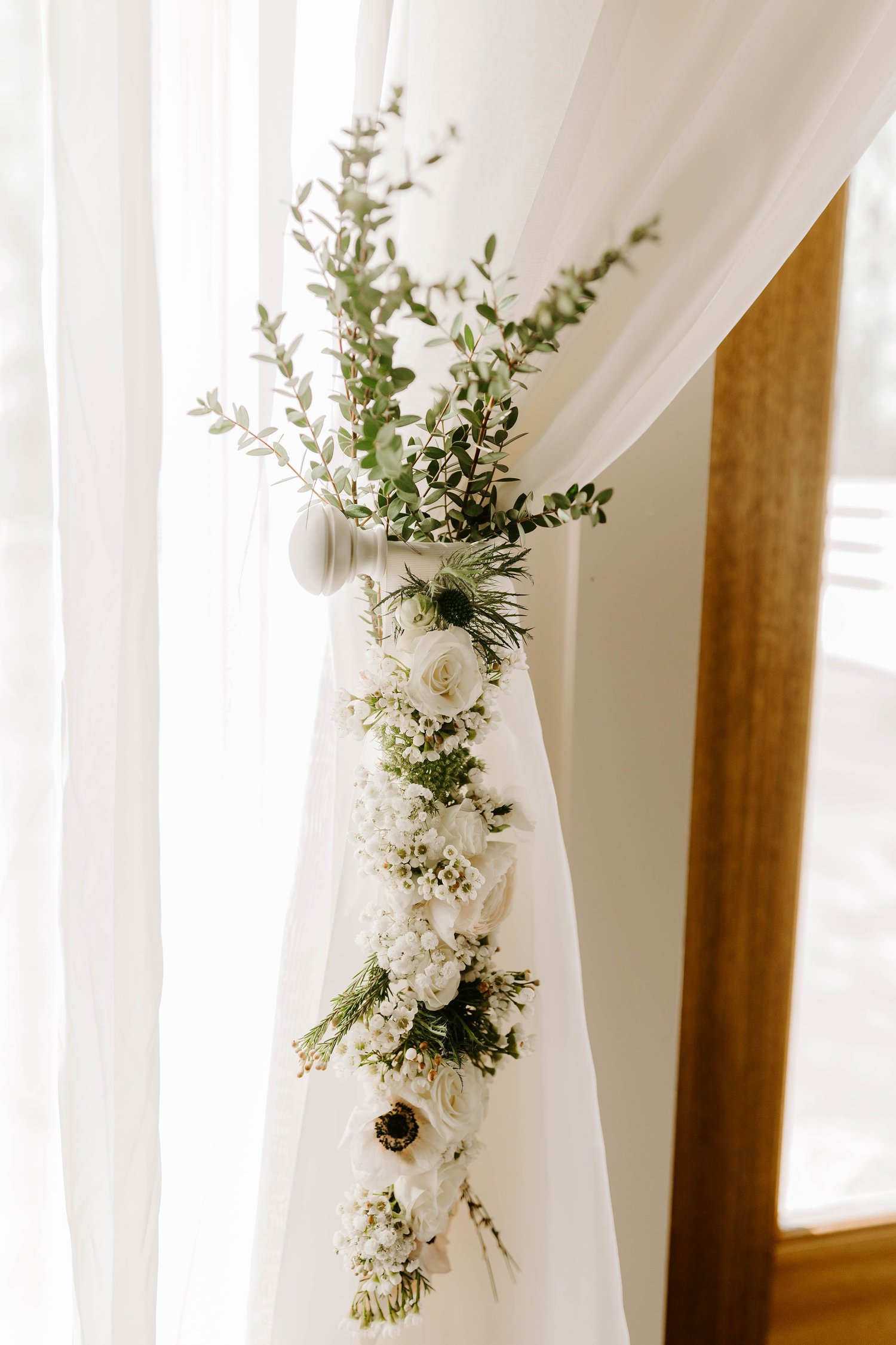 white floral arrangement