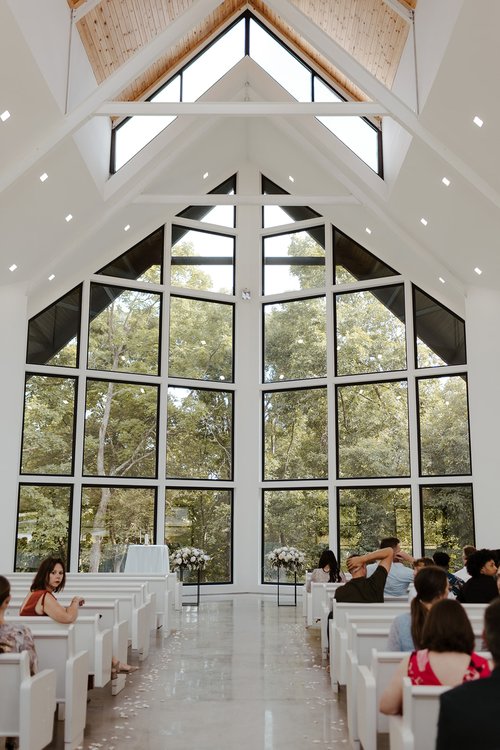 wedding venue with large windows