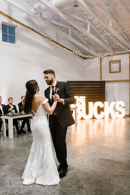 bride and groom's first dance